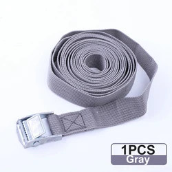 Heavy - Duty Buckle Tie - Down Cargo Straps with Metal Buckle for Secure Luggage and Vehicle Accessories (Gray -2M)