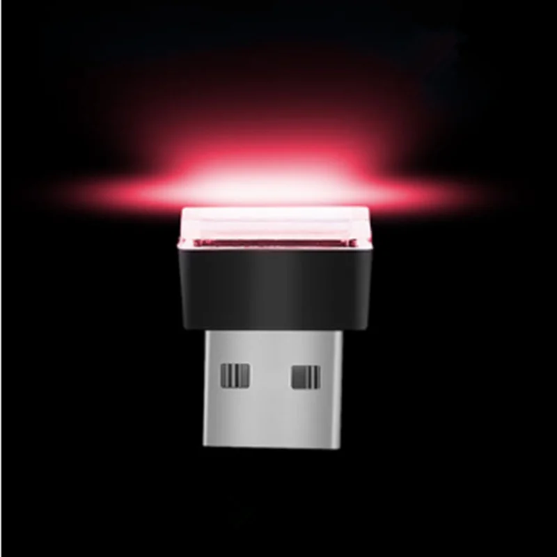 Автомобильный USB светодиодный декоративный светильник для audi a3 skoda rapid mazda 6 fiat 500 chevrolet cruze skoda tucson hyundai i20 - Цвет: Красный