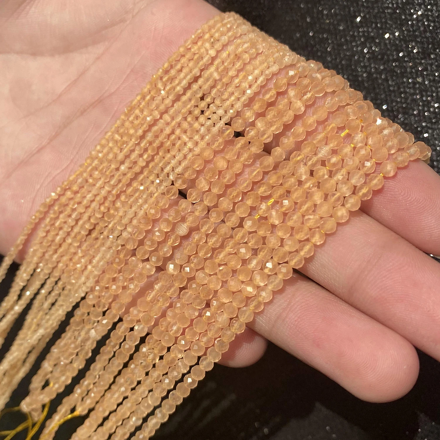 Natürliche Stein 2 3mm Facettierte Mehrfarbige Cat Eye Lose Opal Spacer Perlen Für Schmuck Machen Perlenstickerei DIY Armband Halskette 15'' – Detail 12