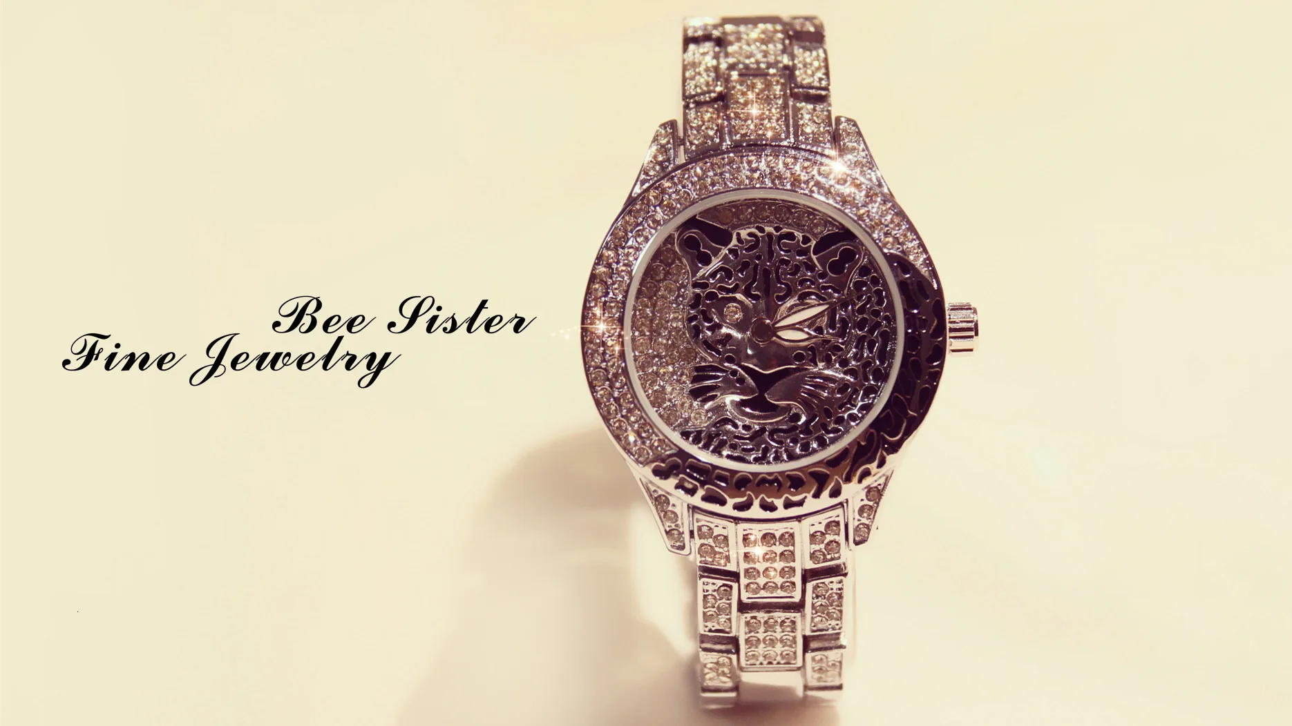 Для женщин часы дамы платье часы Montre Femme Сталь Леопардовый принт стразы браслет для наручных часов с тигром с украшением в виде кристаллов Часы relogio feminino