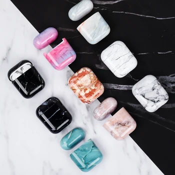 

Marble Pattern Earphone Case For Apple Airpods Hard PC Cover For Airpods 2 1 Case Charging Box Shell For Air Pod Airpod Case