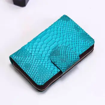 

Korean Women's Python Leather Clutch Bag New Embossed Leather Women's Zip Wallet Wallet womens wallets and purses