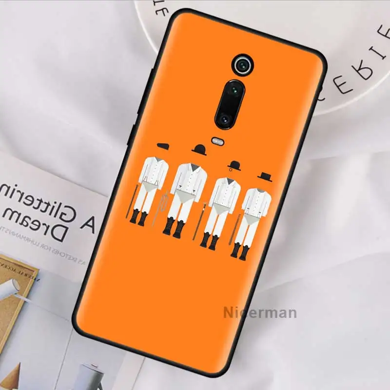 Заводной оранжевый чехол для Xiaomi Redmi Note 9S 9 Max 7 8 8T K30 задний зум K20 Pro Черный
