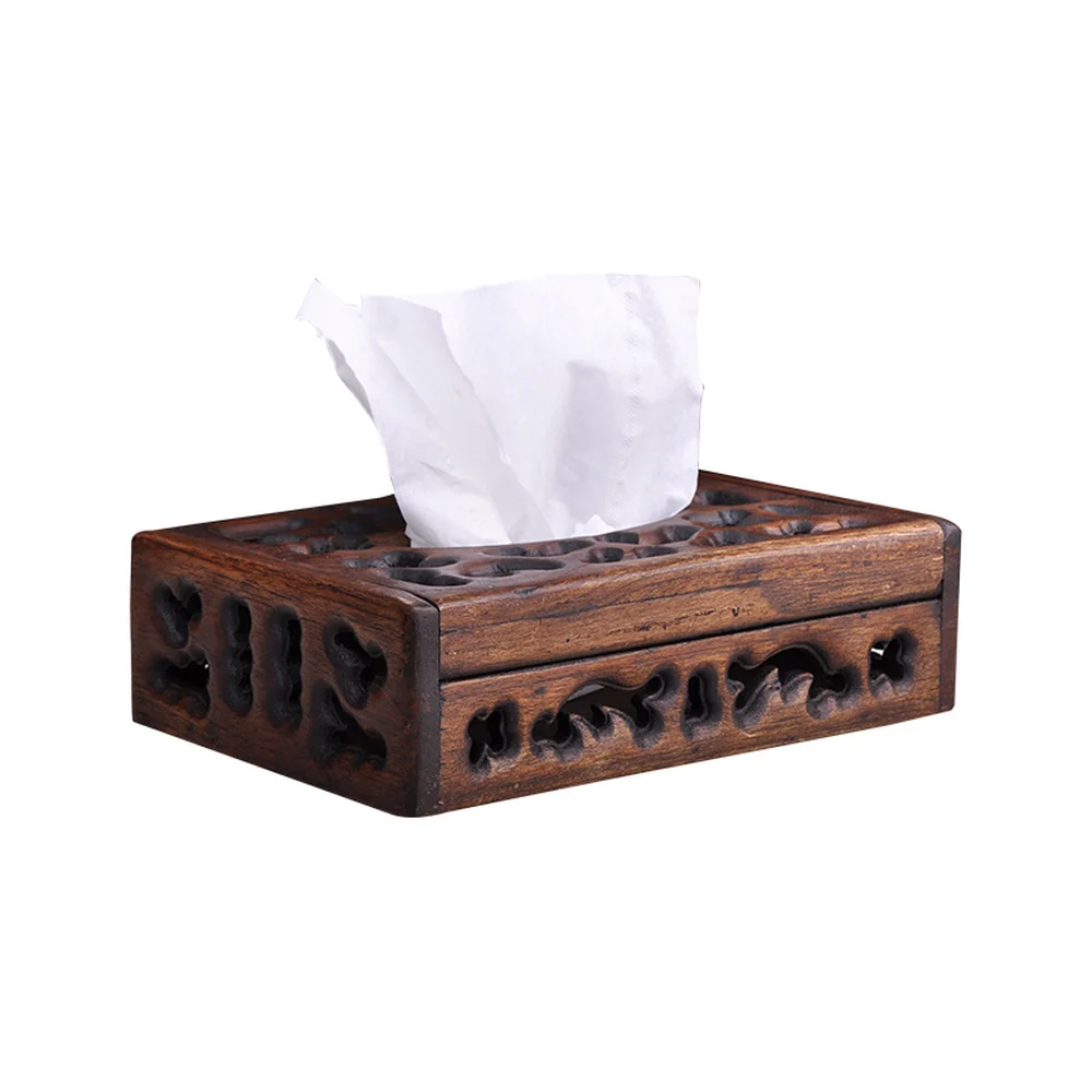 Thai retro wood tissue box Living room creative European tray Tray paper  napkin  lo922410 5