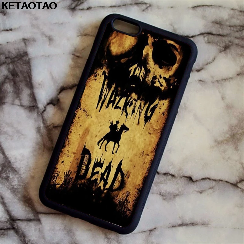 Хаки Чехол KETAOTAO The Walking Dead zombies для samsung galaxy S4 S5 S6 S7 S8 S9 S10 edge Note из мягкого ТПУ резины и силикона - Цвет: Хаки