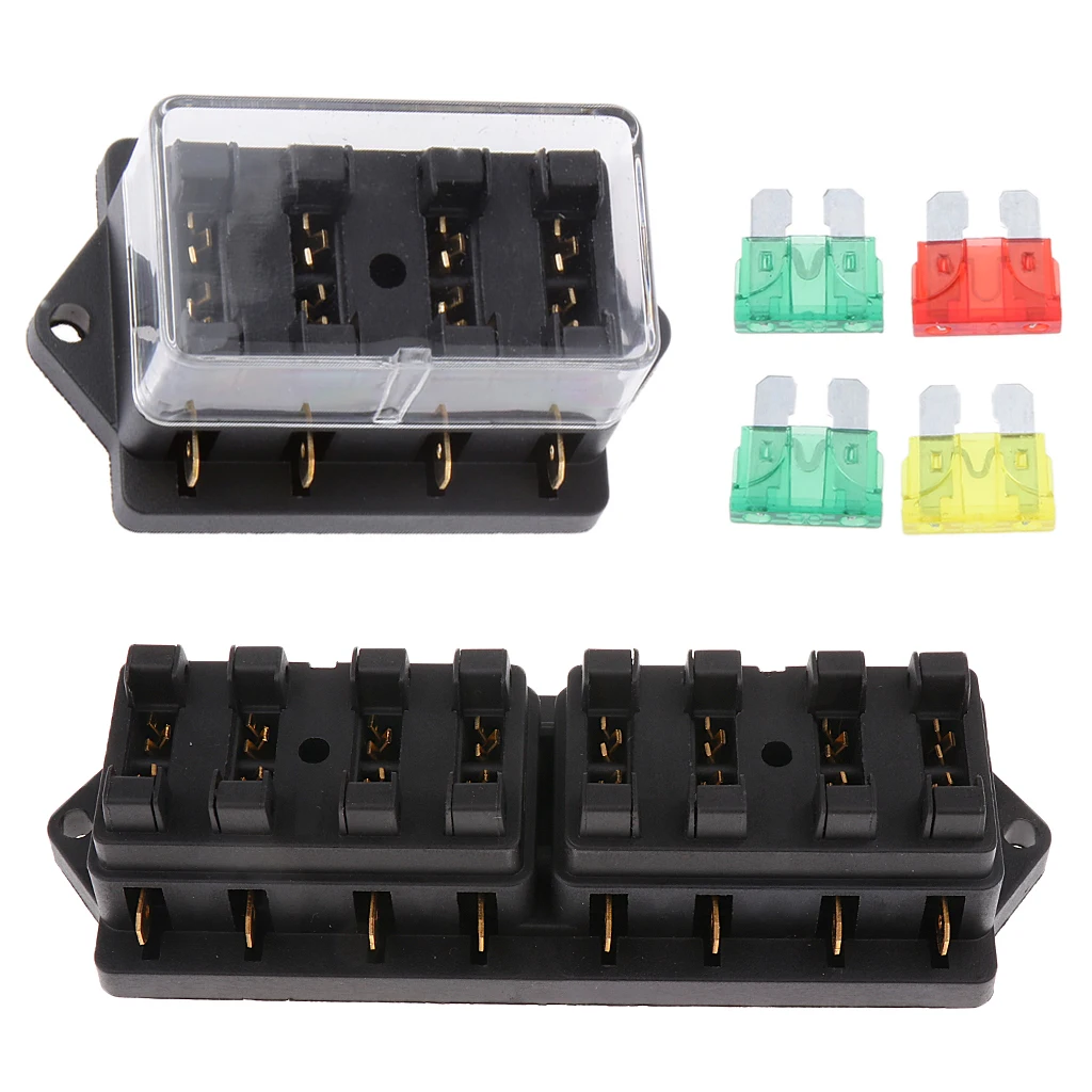 8-circuit automotive circuit board fuse box bracket + 4-circuit automotive medium blade fuse box holder