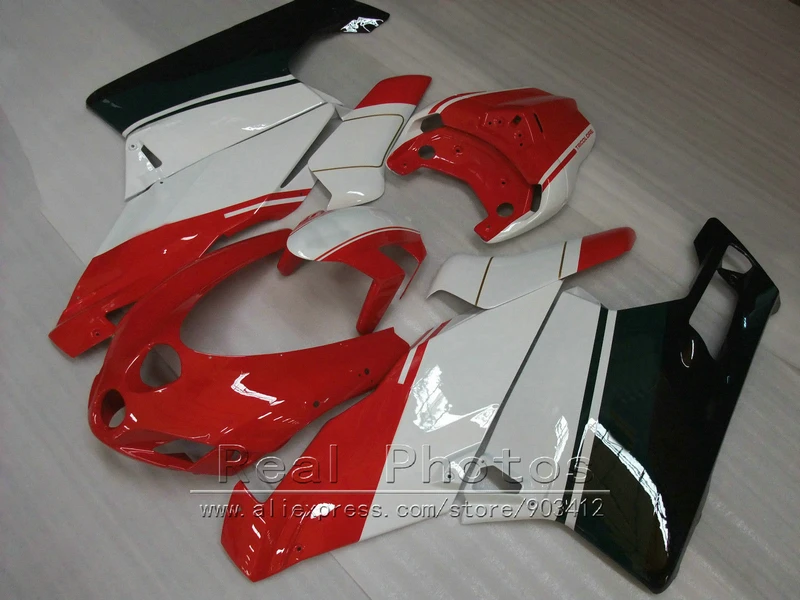 Комплект обтекателей для кузова из АБС-пластика Ducati 749 999 2005 2006 белый красный