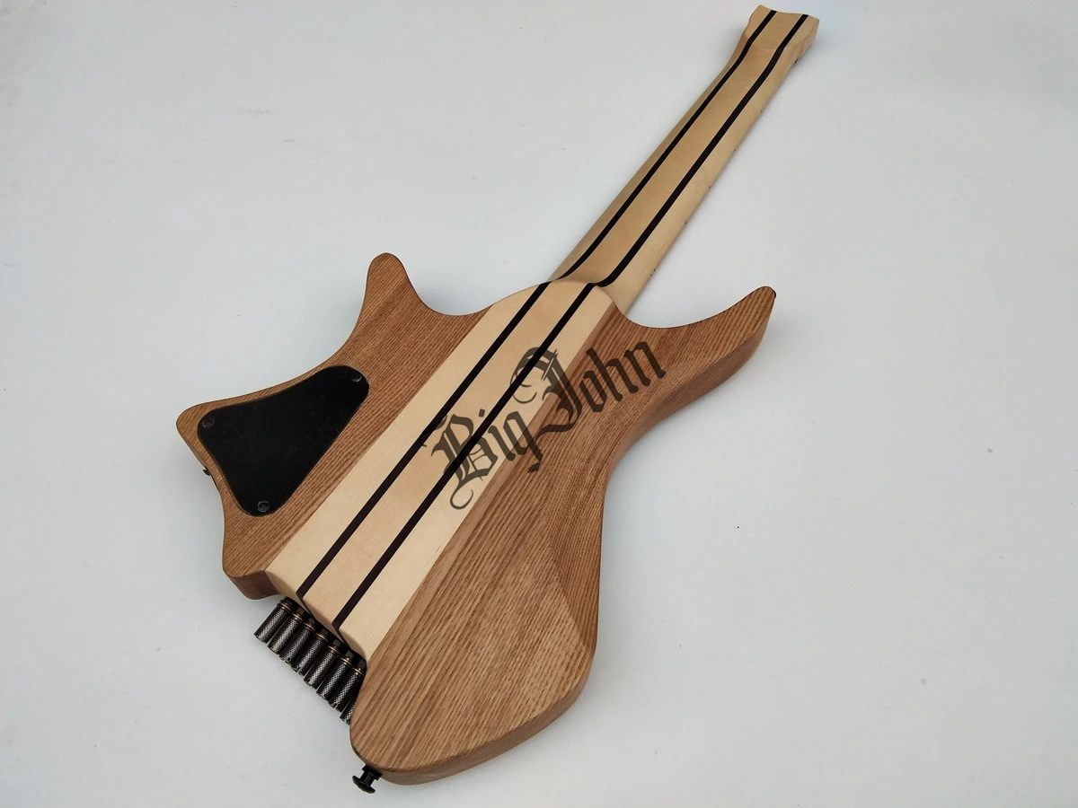 Вентилятор Fretted 8 струн безголовая электрогитара, Elm Body& Neck клен гриф BJ-206