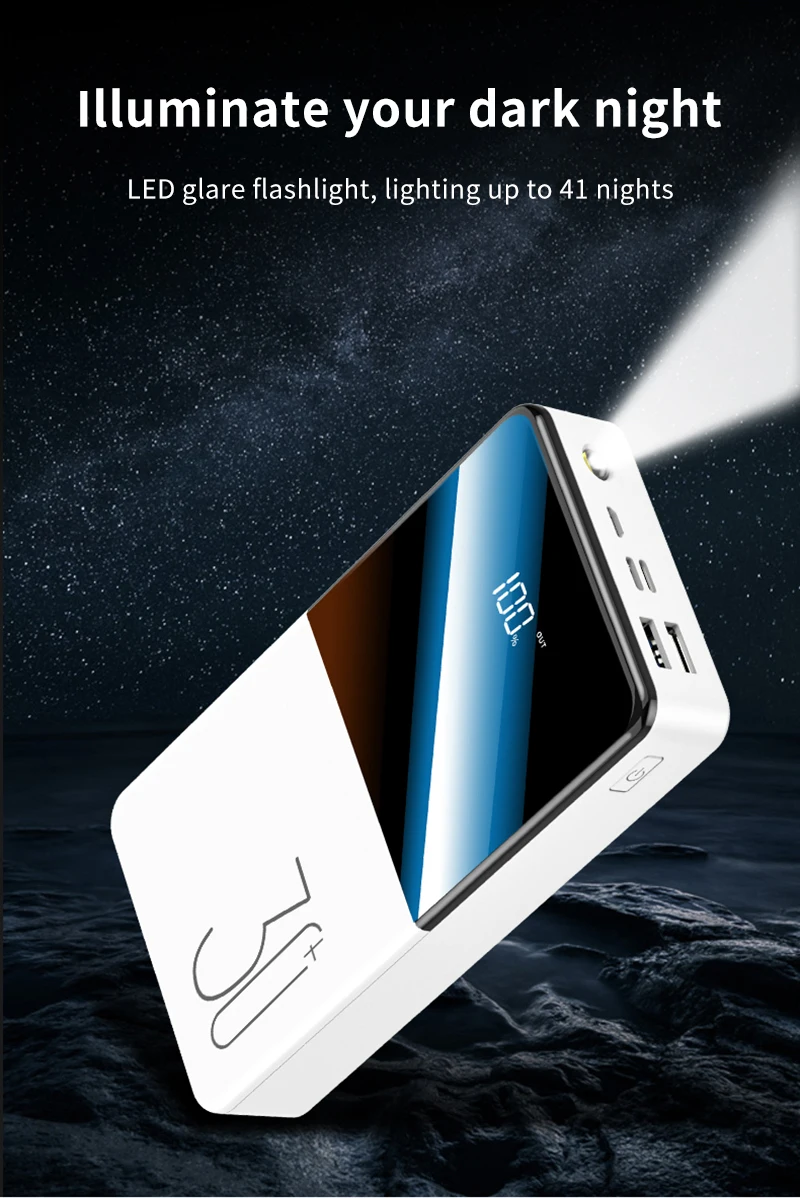 Внешний аккумулятор 30000 мАч, портативное быстрое зарядное устройство для мобильных телефонов, Внешнее зарядное устройство для телефонов iphone huawei Xiaomi Mi
