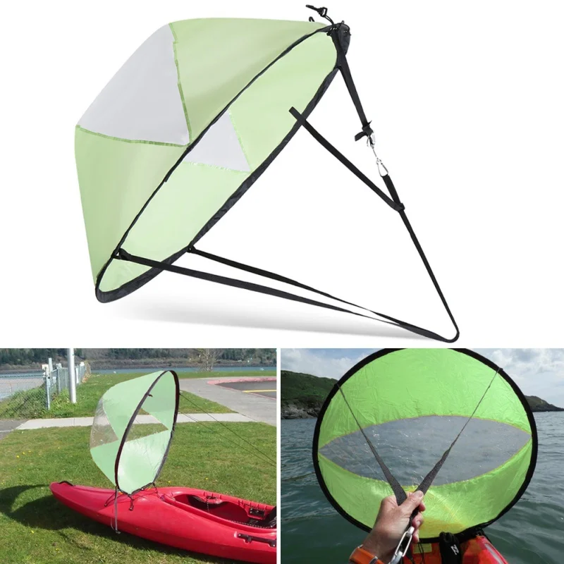 Kayak Wind sail Boat Wind Sail Paddle Board Sailing Canoe stroke Rowing Boats Inflat Wind Clear Window 108*108cm PVC Foldable