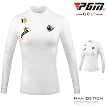 Новая женская футболка с длинными рукавами, осенняя зимняя спортивная одежда для гольфа, осенняя зимняя Модная Удобная футболка с вышивкой для соревнований