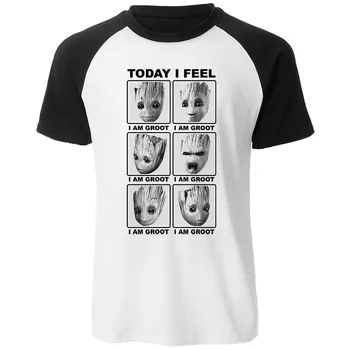 

Today I Feel I Am groot t shirt men Casual Hip Hop tshirt Raglan hip hop streetwear t-shirt harajuku top tees camisetas hombre