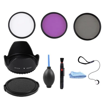 

UV+CPL+FLD 3 In 1 Lens Filter Set with Bag Camera Lens Filter Replacement Lens Cap with Hood and Cleaning Kit