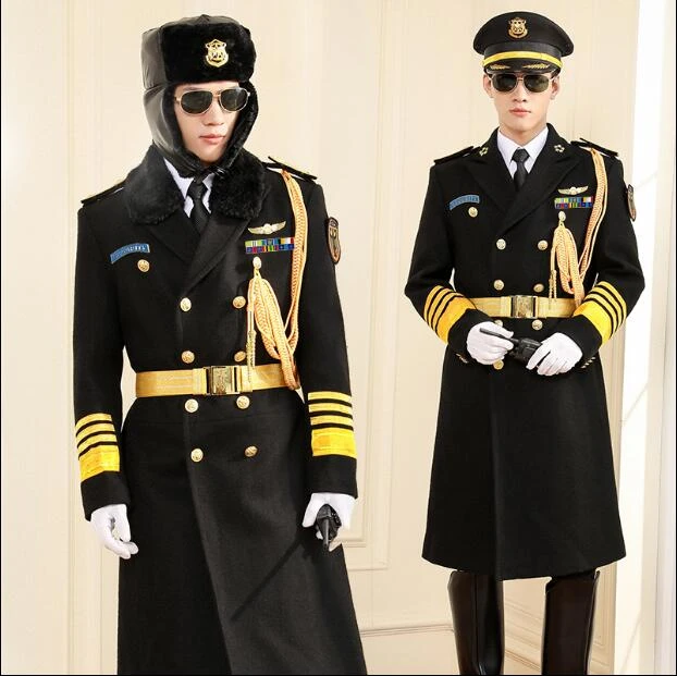 S-4XL Captain Officer Sailor Peacoat Costume Mens Blazer Suit Military  Fringe Marching Band Jacket Uniform For Adult Coat+Pants - AliExpress