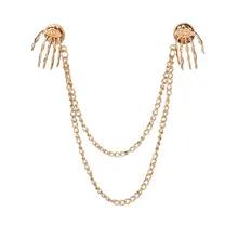 Accessories Korean-style Shirt Hand Bone Ghost Claw Collar Pin Collar Chain Pin Buckle Cool Brooch Collar Single-Breasted Collar
