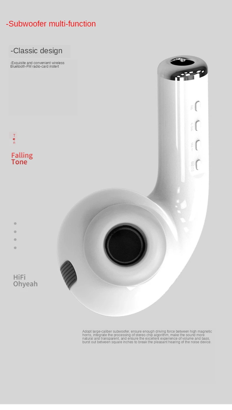 New Oversized Giant Bluetooth Headset Speaker AirPodss Bluetooth Audio Model Creative Gift Hunting Gift Hot Net Red Speaker (10)