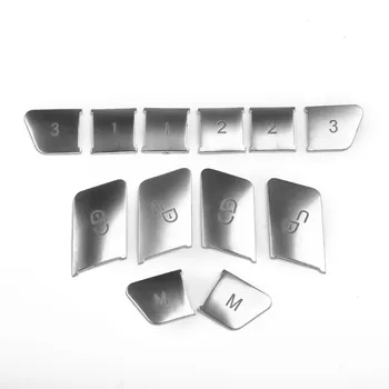 

Set Decoration Cover Trim Silver 12pcs Door Lock Button For Mercedes Benz W204 W212