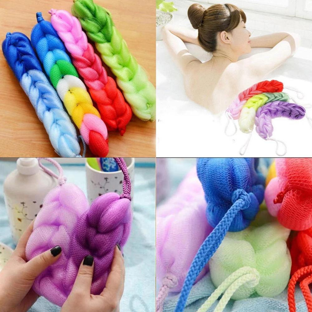 Soft Back Strap Bath Scrubber Rich Bubbles Body Brush 16 Soft Back Strap Bath Scrubber Rich Bubbles Body Brush