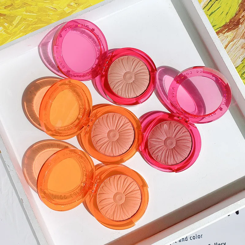 Cute Daisy Blush Baked Cheek Face Blusher Soft Girl Makeup Matte Texture Base Mineral Palette Cosmetics | Красота и здоровье