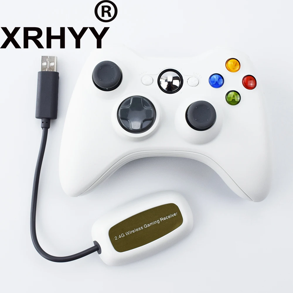 Xrhyy Controller Wireless Per Xbox 360 360 2.4Ghz Controller Di Gioco Joystick Gamepad Remote Xbox 360 Slim Console E Pc Finestre 7,8,10