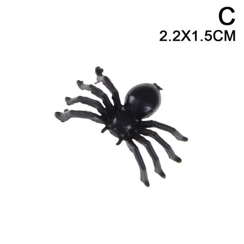 Small Spider Black Luminous Halloween Plastic Toy Mini Cotton Spider