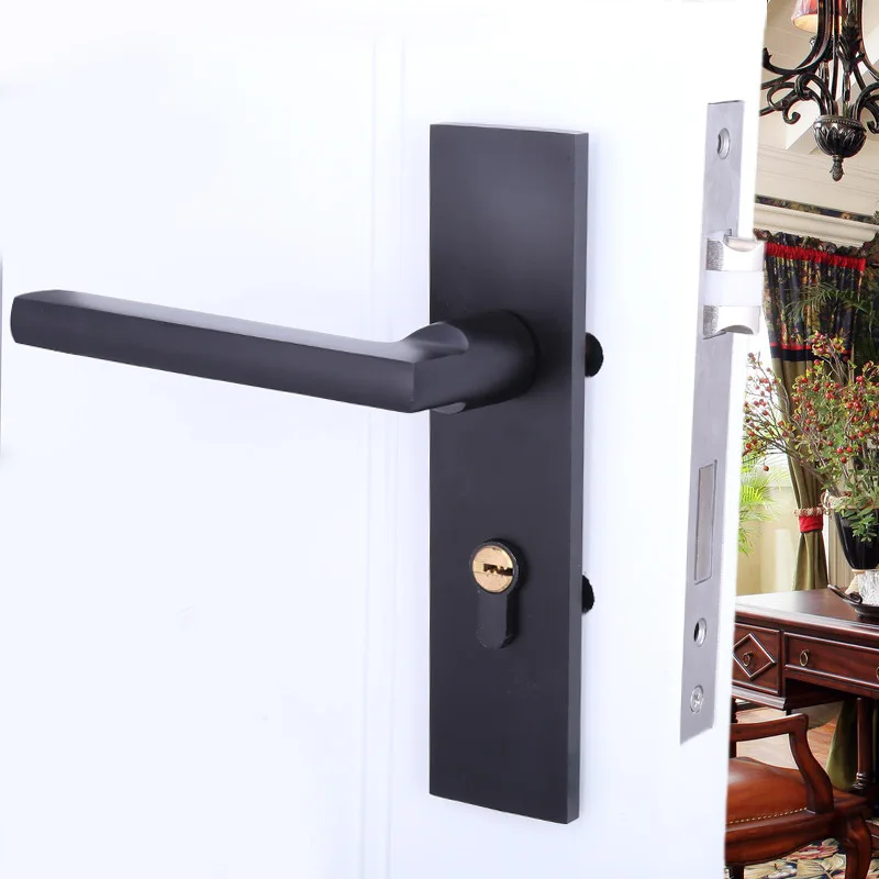 

Manufacturers Direct Selling Simple Bedroom Mute Split Type Handle Lock Alumimum Doorknob Protector Hardware Locks 770-84