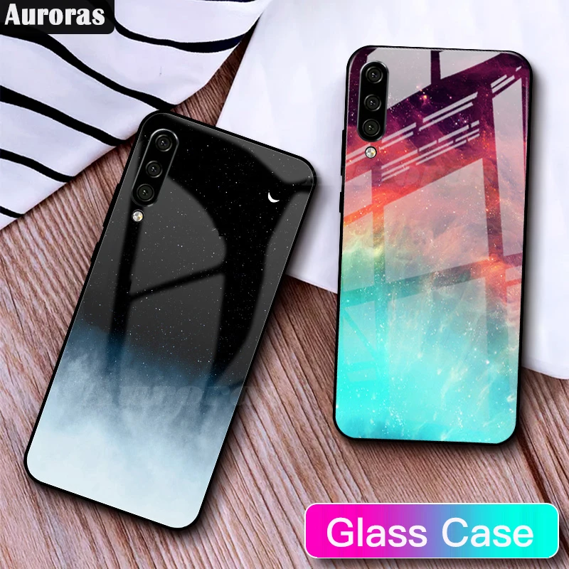 Чехол Auroras из закаленного стекла для Samsung Galaxy A50S чехол с изображением звездного