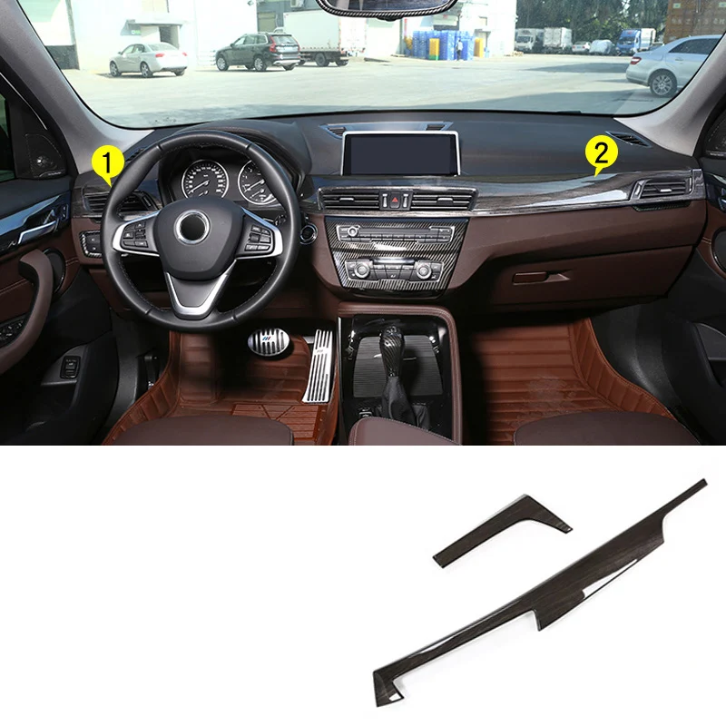 

Lsrtw2017 for Bmw X1 X2 F48 F39 Car Dashboard Strip Trims Decorative Interior Accessories Chrome 2016 2017 2018 2019 2020