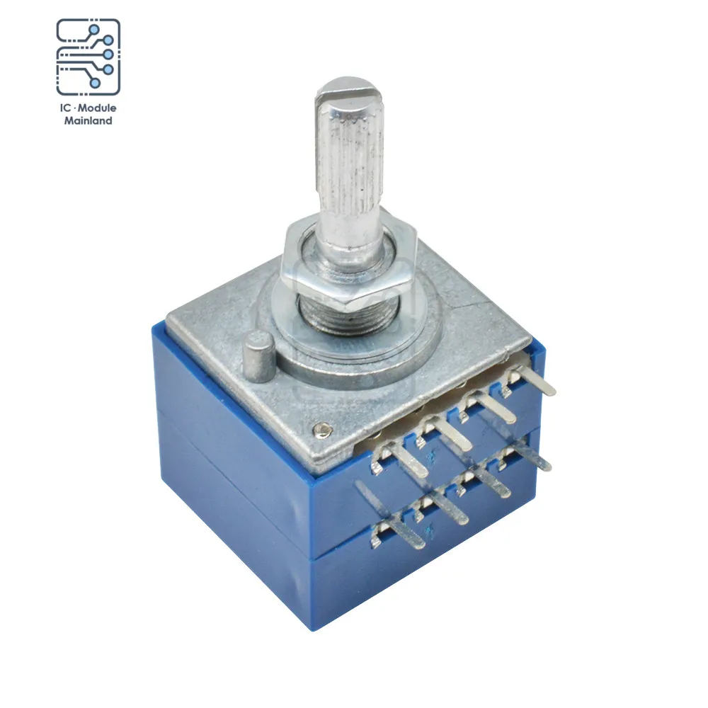 Linear B Stereo Potentiometer & 15mm Plastic Cap Ohm Tone Volume Control Pot 