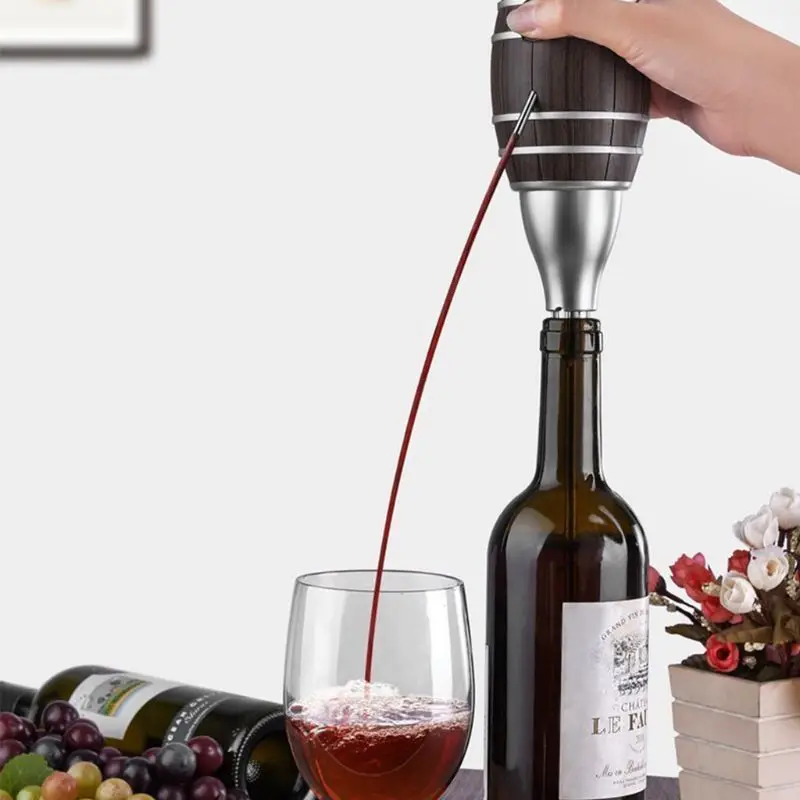 Мини электрический сидровый насос в форме бочки для вина, графин, бутылка для вина, сока, аэратор