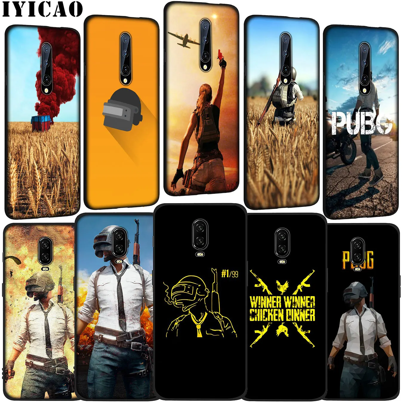 IYICAO PUBG 98K Мягкий Силиконовый ТПУ черный чехол для телефона OnePlus 7T 7 Pro 6T 6 5T 5 One Plus 7Pro |