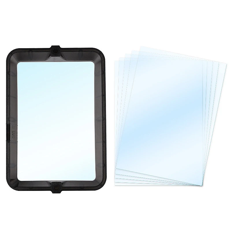 

3D Printer Accessories 147.5x96mm Plastic Tank Photosensitive Resin Release Groove Black + FEP Film x 5Pcs Kit