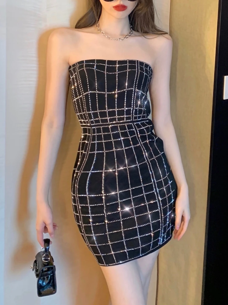 rhinestone tube dress