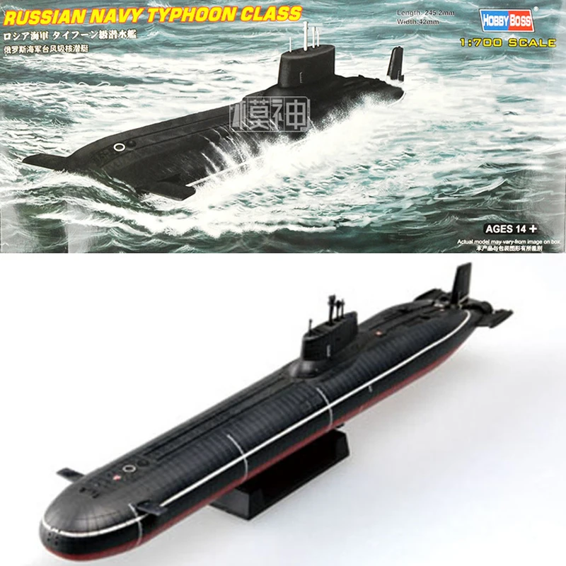 1:700 подводная лодка русского флота класса тайфуна пластиковая Сборная модель