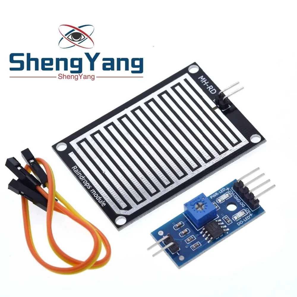 1 шт. ShengYang капли дождя Модуль/модуль датчика дождя/модуль датчика широко распространенный Дождь Погода модуль для arduino