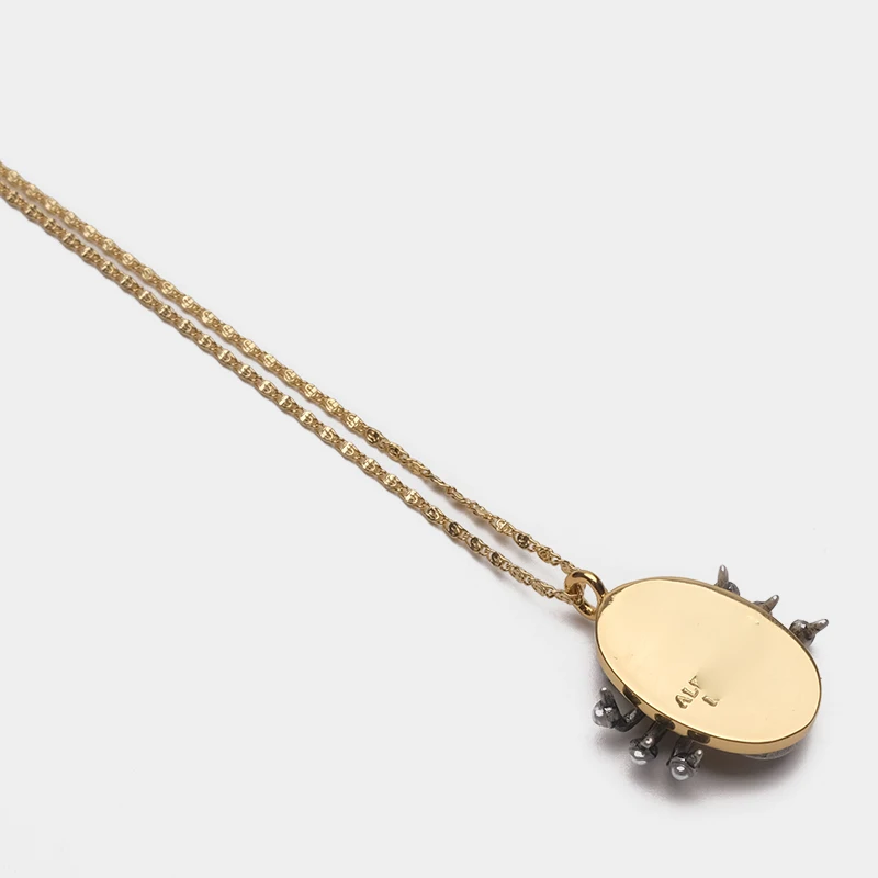 Паук круглый кулон дизайн ретро жемчужное ожерелье