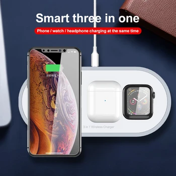 

3 in 1 Wireless Charger Fast Charging Pad For iPhone MAX 8 plus Charging Pad For Samsung Huawei For Apple Watch Wireless Charger