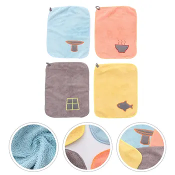 

4Pcs Kitchen Dish Towels Multifunctional Dish Washing Cloth Microfiber Towels