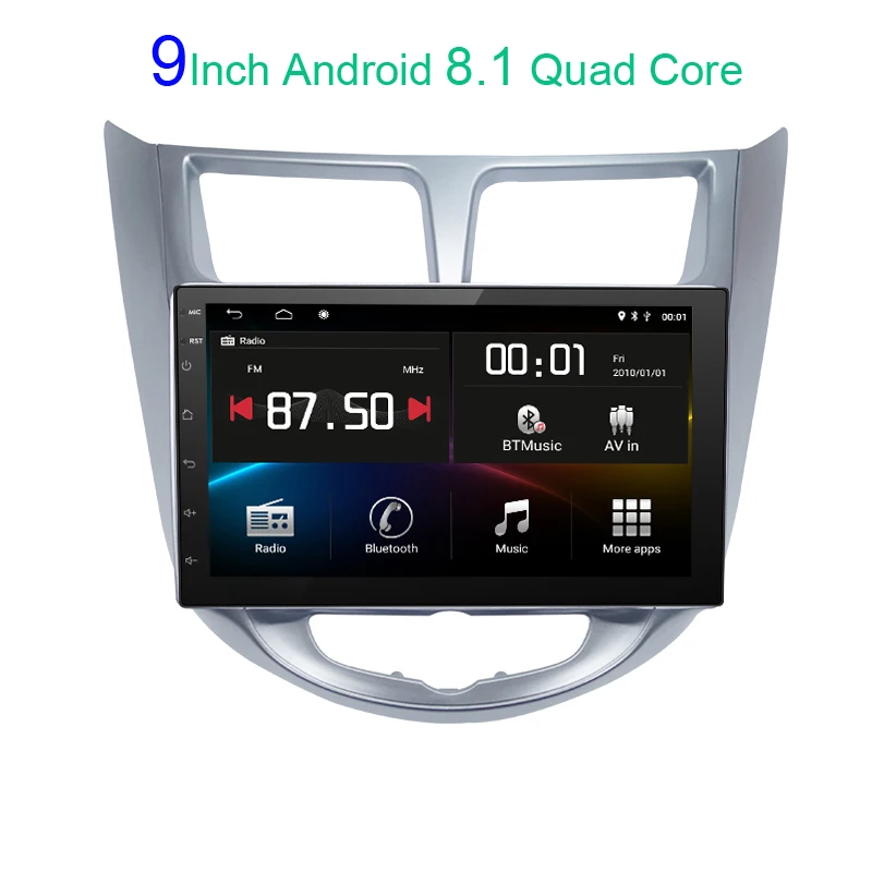 Ультра тонкий 9 &quotAndroid 8 1 четырехъядерный автомобильный стерео для HYUNDAI