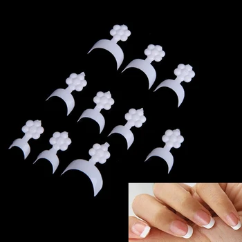 

100pcs French Short Style Nail Tips White Crescent Artificial False Nails Tips Finger Sticker Extension Tool Nail Art Supplies