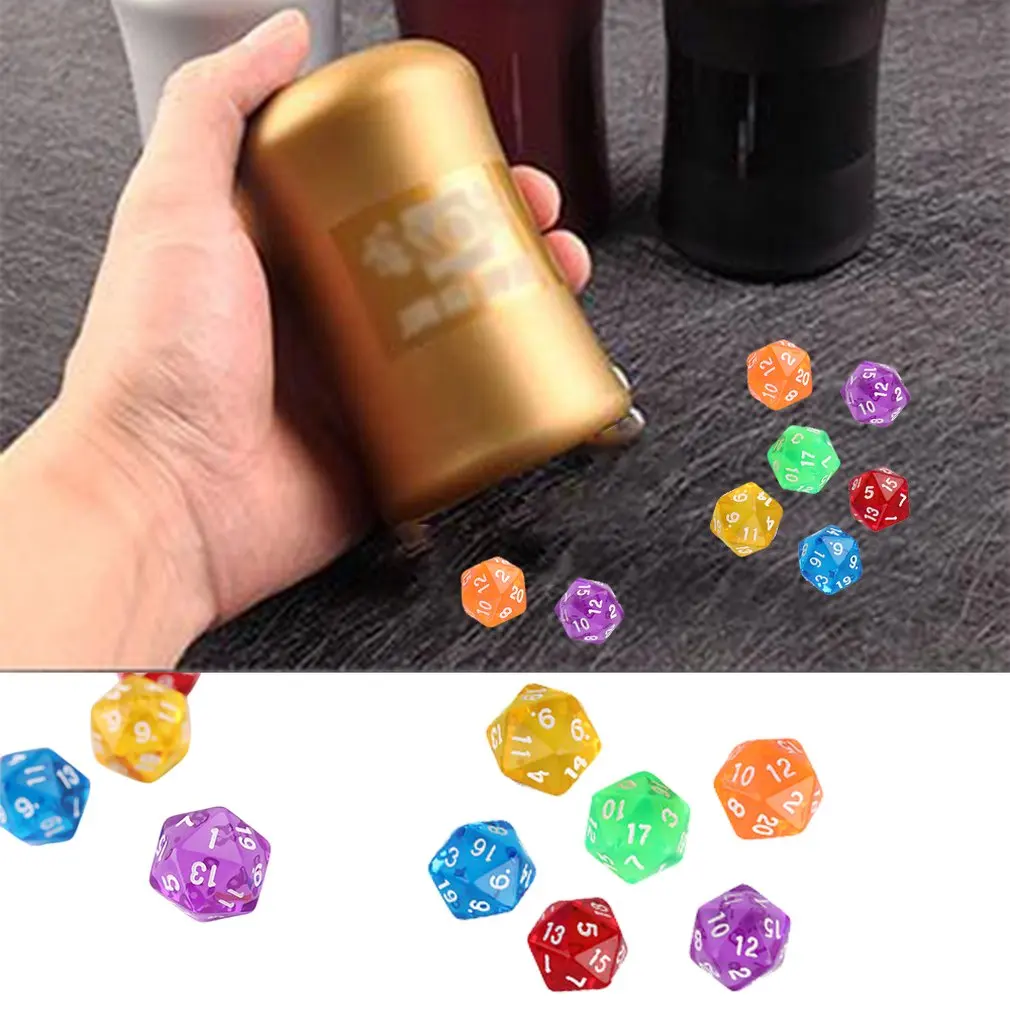 6 шт./компл. игры Multi по бокам кости с цифрами D20 игровой кубики для игры в мяч смешанные Цвет Лидер продаж дропшиппинг