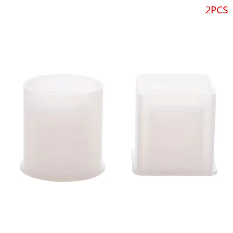 

2020 New 2pcs/set Round Cube Succulent Plants Flower Pot Silicone Mold Epoxy Resin Cement