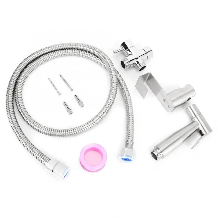 G1/2 Inch Stainless Steel Handheld Bidet Sprayer Valve Hose Cleaning Kit Bathroom Accessories Rust-proof And Durable | Обустройство