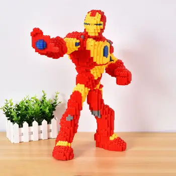 

Large 45cm Iron Man Building Blocks Toys LegoING Figures Cute DIY Anime Mini Legoing Figures Toys for Children Girls Boys Toy