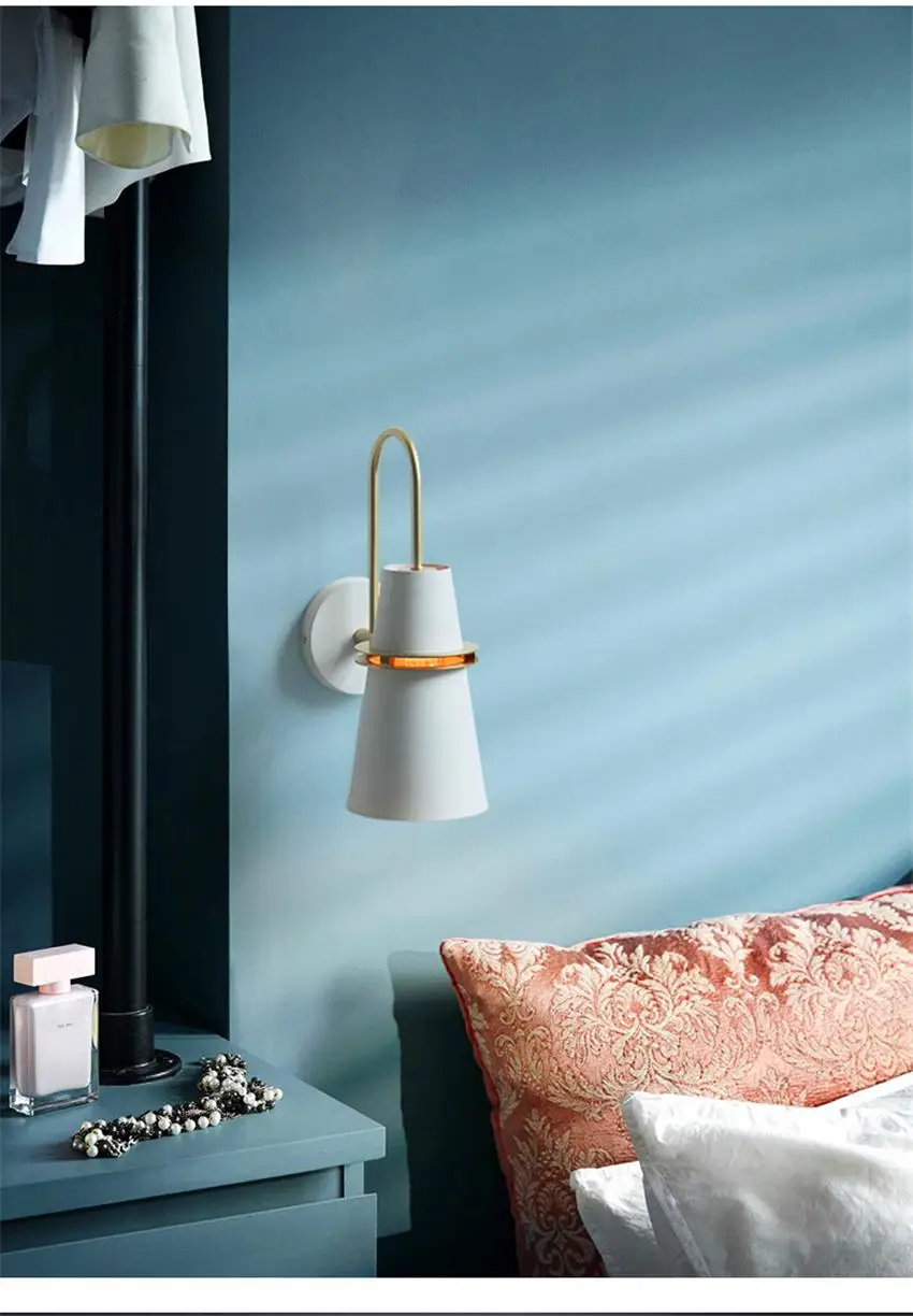 Modern Mirror Wall Lights Nordic Kitchen Wall Light Iron Wall Lighting Bedroom Bedside Wall Lamp Loft Home Deco Wall Sconce Lamp