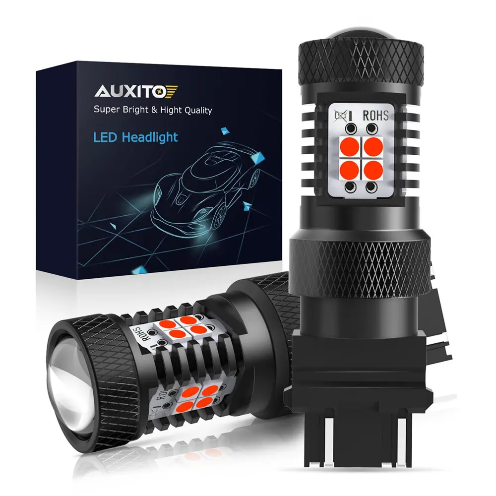 

AUXITO T20 LED Light Bulb 7440 7443 W21/5W W21W WY21W LED Car Turn Signal Brake Lights DRL 3030SMD White Amber Red Auto Lamp 12V