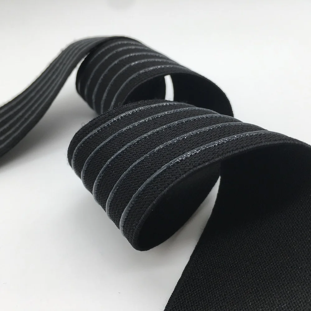 5yards 4.5cm wide silicone Non-slip elastic band for underwear sportswear tights shoes non slip rubber webbing black | Дом и сад