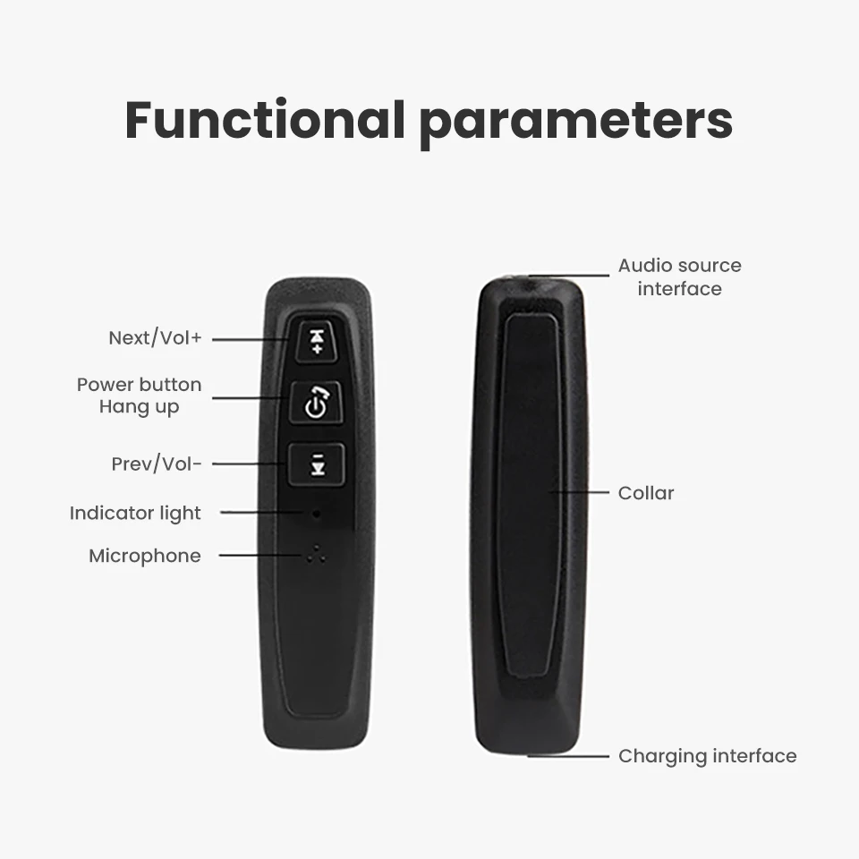 AOSHIKE T8 Bluetooth Беспроводная стерео Музыка Аудио приемник адаптер 3,5 мм AUX Наушники с микрофоном Поддержка TF карты комплект T8 петличный