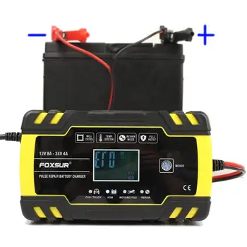 

12V-24V Motorcycle Car Battery Charger Fast Charging Repair Charger Rescue Recover Batteries Charger for Car 3-Stages Charger
