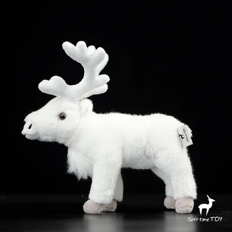stuffed white reindeer